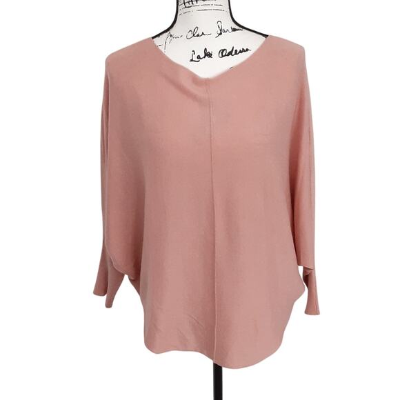 Kerisma Cashmere Blend Sweater Mauve Pink Dolman Sleeve Womens S/M Balletcore - Picture 1 of 10
